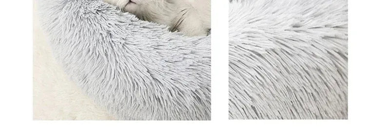 40-70cm Home Plush Pet Nest Super Soft Warm Detachable and Washable Round Pet Bed For Dog and Cat House Winter Warm Sleeping