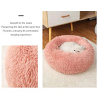 40-70cm Home Plush Pet Nest Super Soft Warm Detachable and Washable Round Pet Bed For Dog and Cat House Winter Warm Sleeping